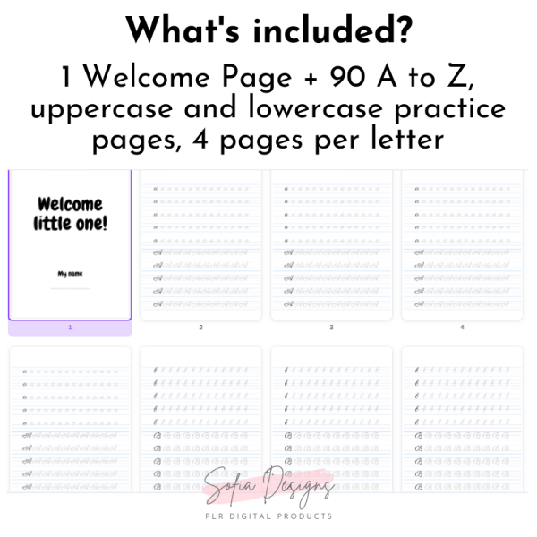 Cursive Worksheets (PLR) – Plr Products – Plr Content - PLR Digital Products 4