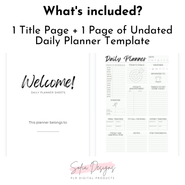 Daily Planner Template (PLR) – Plr Products – Plr Content - PLR Digital Products 4