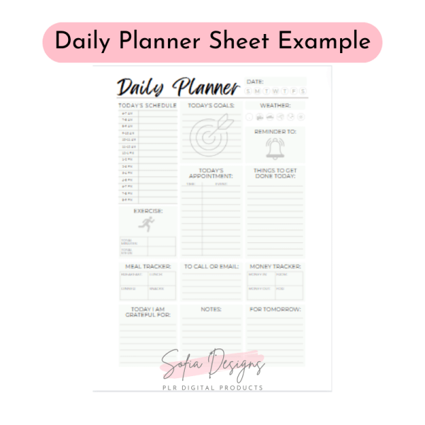 Daily Planner Template (PLR) – Plr Products – Plr Content - PLR Digital Products 5