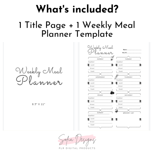 Weekly Meal Planner (PLR) – Plr Products – Digital Planner Plr - PLR Digital Products 4