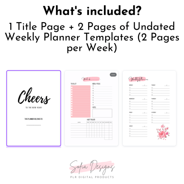 Weekly Planner Template (PLR) – Plr Products – Plr Content - PLR Digital Products 4