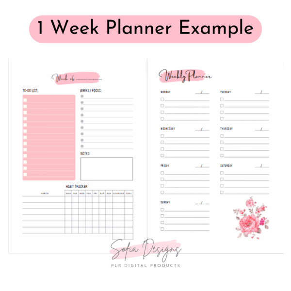 Weekly Planner Template (PLR) – Plr Products – Plr Content - PLR Digital Products 5