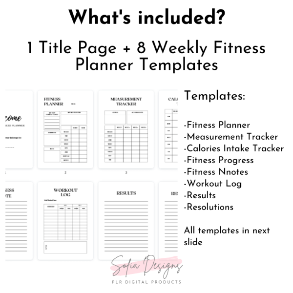 Weekly Fitness Planner (PLR) – Plr Products – Digital Planner Plr - PLR Digital Products 4