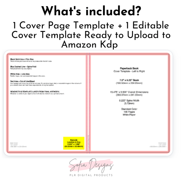 KDP Cover Template For Notebooks – 7.5″ X 9.25″ - PLR Digital Products 4