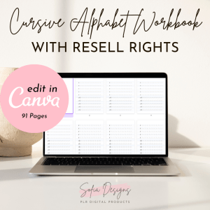 Cursive Worksheets (PLR) – Plr Products – Plr Content - PLR Digital Products
