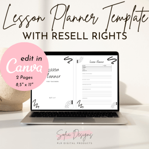 Lesson Planner Template (PLR) – Plr Products – Plr Content - PLR Digital Products