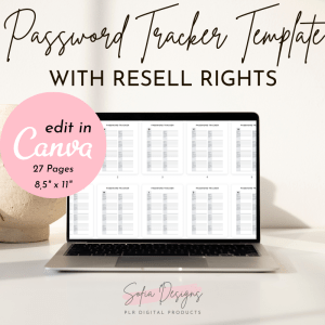 Password Book Tracker Template (PLR) – Plr Products – Plr Content - PLR Digital Products