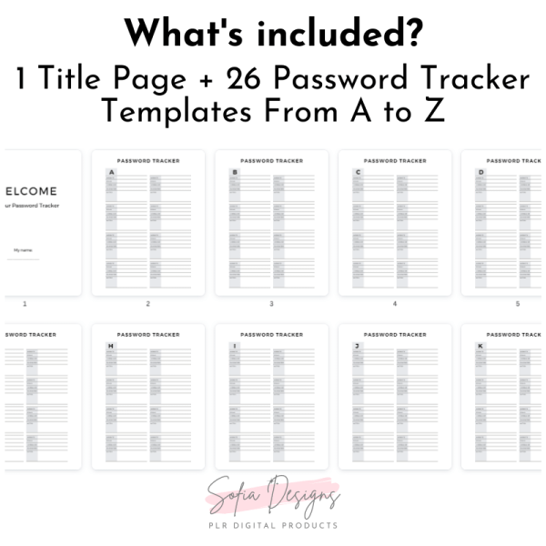 Password Book Tracker Template (PLR) – Plr Products – Plr Content - PLR Digital Products 4