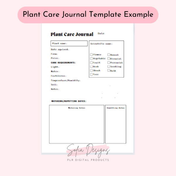 Plant Care Book Template (PLR) – Plr Products – Plr Content - PLR Digital Products 4