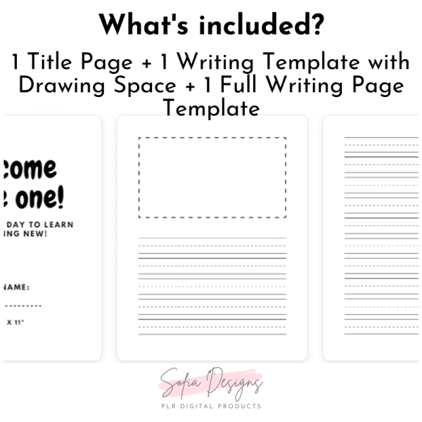 Primary Composition Notebook with Drawing Space Template (PLR) – Plr Products – Plr Content - PLR Digital Products 4