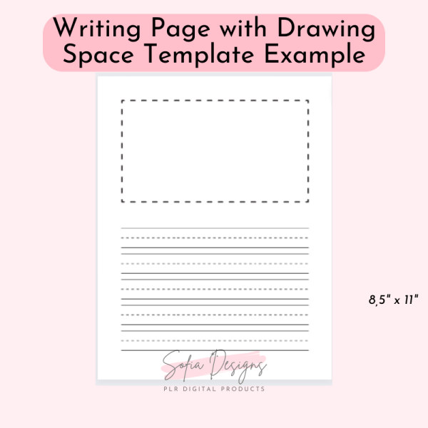 Primary Composition Notebook with Drawing Space Template (PLR) – Plr Products – Plr Content - PLR Digital Products 5