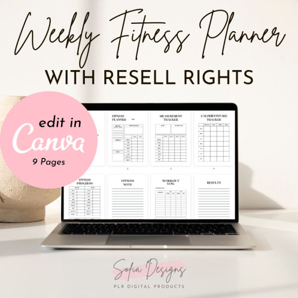 Weekly Fitness Planner (PLR) – Plr Products – Digital Planner Plr - PLR Digital Products 3