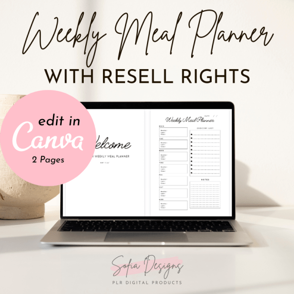 Weekly Meal Planner (PLR) – Plr Products – Digital Planner Plr - PLR Digital Products 3