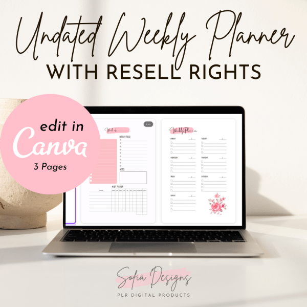 Weekly Planner Template (PLR) – Plr Products – Plr Content - PLR Digital Products 3