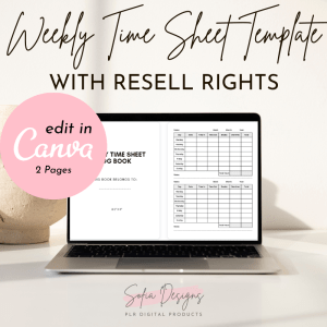 Weekly Timesheet Template (PLR) – Plr Products – Plr Content - PLR Digital Products