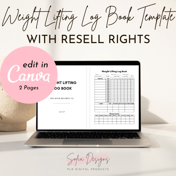 Workout Log Template: Weight Lifting (PLR) – Plr Products - PLR Digital Products 3