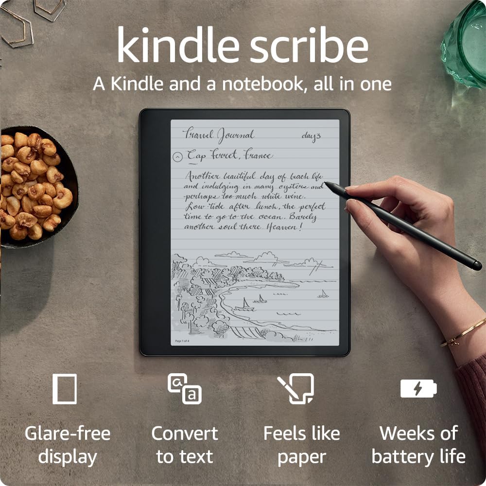 Amazon Kindle Scribe (32 GB) - 10.2” 300 ppi Paperwhite display, a Kindle and a notebook all in one