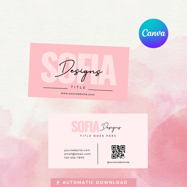 Custom Business Card Template Editable with Canva - PLR Digital Products 5