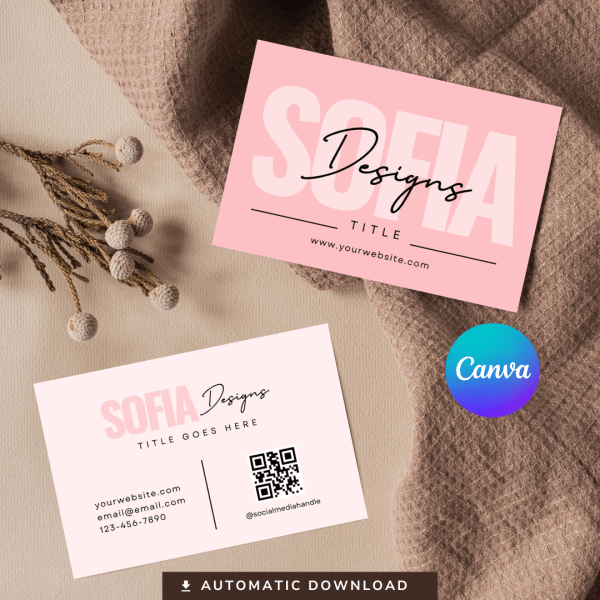 Custom Business Card Template Editable with Canva - PLR Digital Products 4