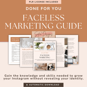 PLR Faceless Marketing Guide (PLR) – Plr Products – Plr Content - PLR Digital Products