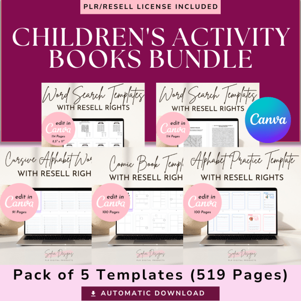 PLR Kids Activity Books Bundle – Plr Products – Plr Content (PLR Bundles) - PLR Digital Products 3