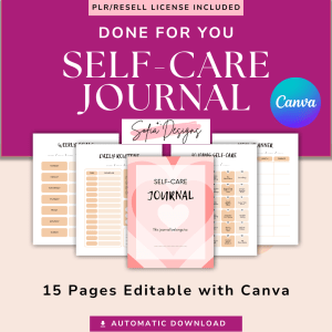 Self Care Journal (PLR) – Plr Products – Plr Content - PLR Digital Products