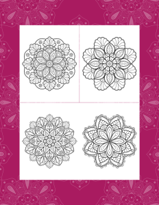 Large Print Mandala Coloring Book for Adults (PDF Download) – 100 Bold and Beautiful Illustrations