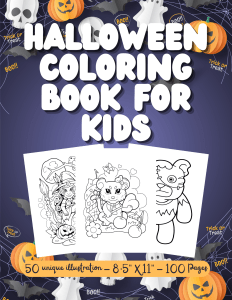 Halloween Coloring Book for Kids (PDF Download) – 50 Spooky & Fun Illustrations!