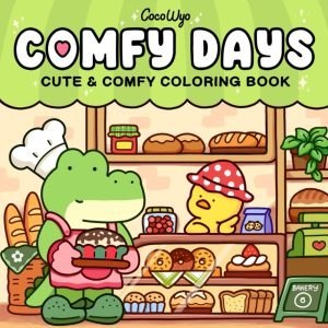 Comfy Days: Coloring Book for Adults and Teens Featuring Super Cute Animal Characters in Cozy Hygge Moments for Relaxation (Cozy Spaces Coloring) by Coco Wyo - PLR Digital Products 3