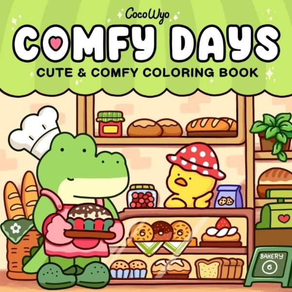 Comfy Days: Coloring Book for Adults and Teens Featuring Super Cute Animal Characters in Cozy Hygge Moments for Relaxation (Cozy Spaces Coloring) by Coco Wyo - PLR Digital Products 3