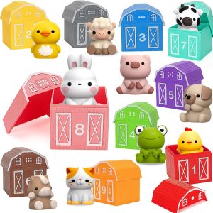 20 Piece Farm Animals Learning Toys for Toddlers – Montessori Counting, Matching & Sorting Fine Motor Games for Ages 1-3 Years - PLR Digital Products