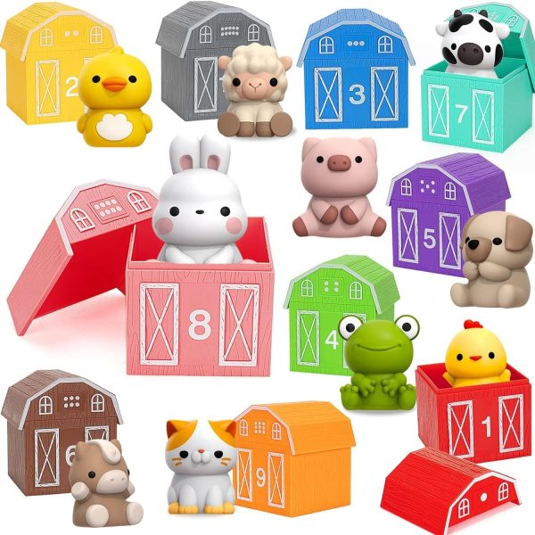 20 Piece Farm Animals Learning Toys for Toddlers – Montessori Counting, Matching & Sorting Fine Motor Games for Ages 1-3 Years - PLR Digital Products 3