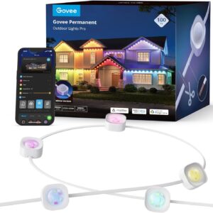 Govee Permanent Outdoor Lights Pro, 100ft with 60 RGBIC LED Lights for Daily and Accent Lighting, 75 Scene Modes for Christmas, IP67 Waterproof, Works with Alexa, Google Assistant, Matter, White - PLR Digital Products