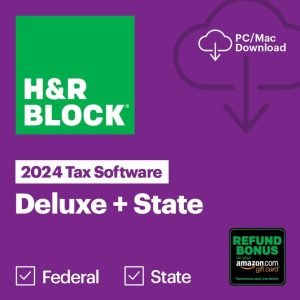 H&R Block Tax Software Deluxe + State 2024 Win/Mac [PC/Mac Online Code] - PLR Digital Products