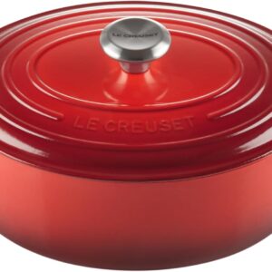 Le Creuset Enameled Cast Iron Signature Oval Dutch Oven, 5 qt. , Cerise - PLR Digital Products