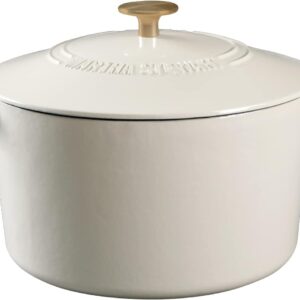 MARTHA STEWART Gatwick 7 QT Enamel Cast Iron Dutch Oven, Linen w/Gold Knob - PLR Digital Products