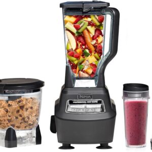 Ninja BL770 Mega Kitchen System, 1500W, 4 Functions for Smoothies, Processing, Dough, Drinks & More, with 72 Blender Pitcher, 64 Processor Bowl, (2) 16-oz. to-Go, Black, with 2 Nutri Cups + Lids - PLR Digital Products