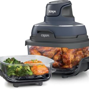 Ninja Crispi Air Fryer, Microwave, Freezer & Dishwasher Safe, Non Toxic Glass Portable Cooking System, 4 QT & 6 Cup Glass Containers with Storage Lids, Easy Meals, Air Fry, Bake, & More - PLR Digital Products