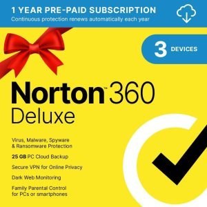 Norton 360 Deluxe 2024, Antivirus software for 3 Devices with Auto Renewal – Includes VPN, PC Cloud Backup & Dark Web Monitoring - PLR Digital Products