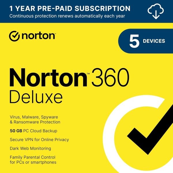 Norton 360 Deluxe 2024, Antivirus software for 5 Devices with Auto Renewal – Includes VPN, PC Cloud Backup & Dark Web Monitoring - PLR Digital Products 3