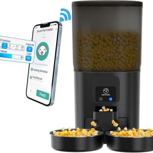 7L Automatic Cat Feeders for 2 Cats – 2.4G WiFi Timed Auto Feeder with APP Control for Remote Feeding, Automatic Cat Food Dispenser with Alexa, Detachable for Easy Clean, 1-10 Meals Per Day - PLR Digital Products 3