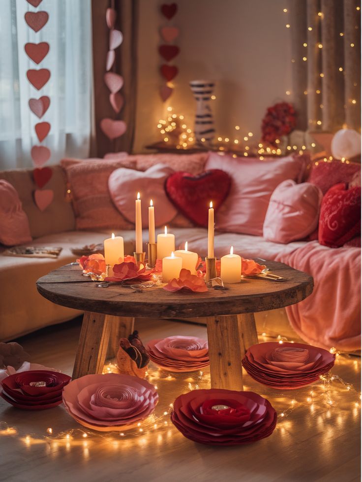 10 Galentine’s Party Decor Ideas for 2025 to Make Your Celebration Unforgettable - Romantic Candlelit Ambiance