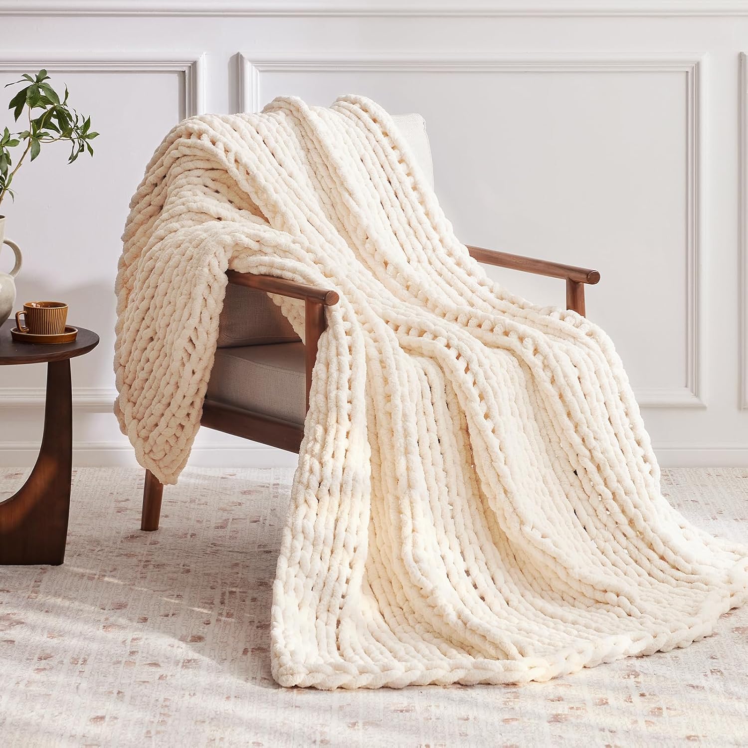 Chunky Knit Throw Blanket