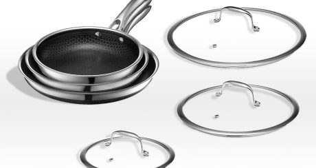 HexClad Hybrid Nonstick 6 Piece Fry Pan Set Review A Game Changer in Your Kitchen