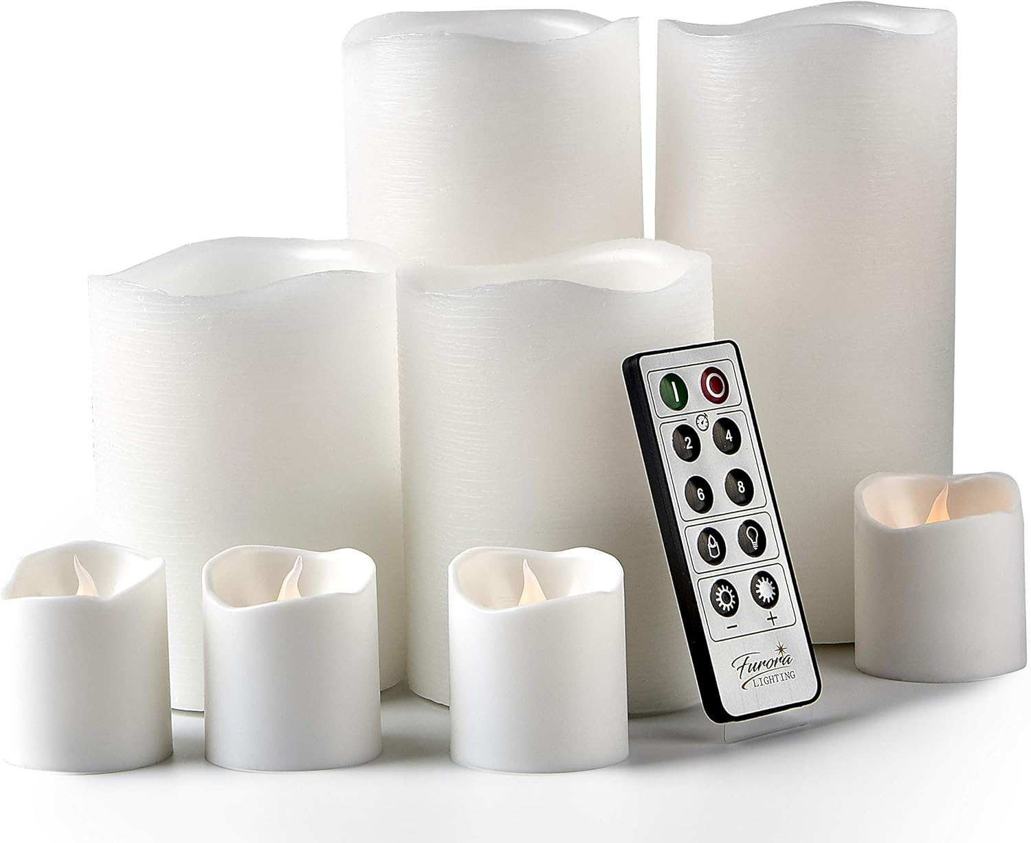 Led Pillar Candles with Remote and Timer