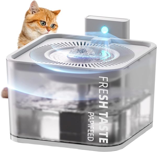 Silent Leak Proof Cat Drinking Fountain 3 Liter Large Capacity, Semi-Transparent Visible Water Tank with Motion Sensor Function, Detachable Cat Fountain. - PLR Digital Products 3