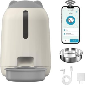 Smart Automatic Cat Feeders, Dual Power Supply Cat Food Distributor, WiFi Pet Feeder with APP Control for Remote Feeding, Moisture-Proof Freshness Design, 3L Automatic Cat Feeder - PLR Digital Products