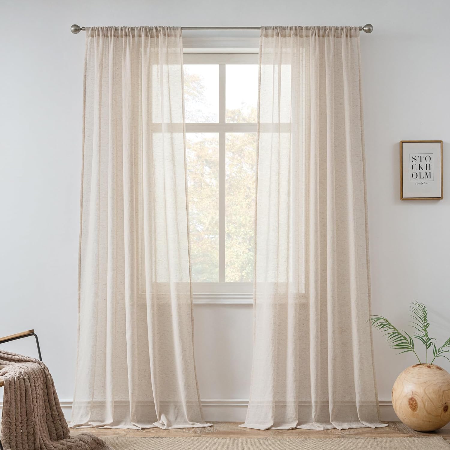 Soft Flowing Curtains in Linen