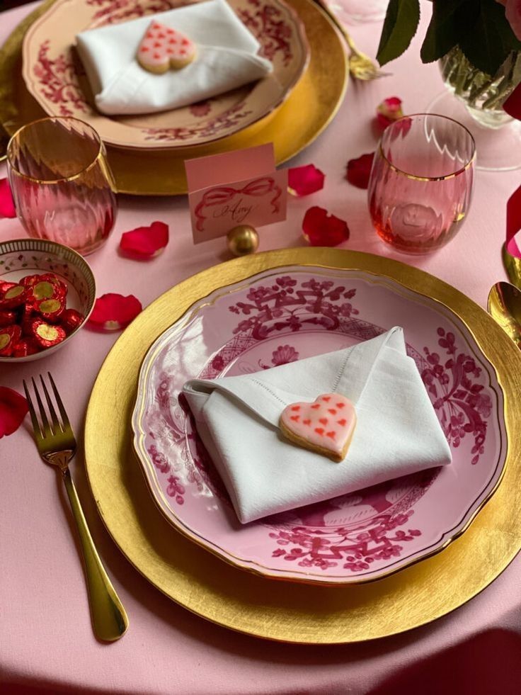 Heart-Shaped Tablescape with Luxe Details