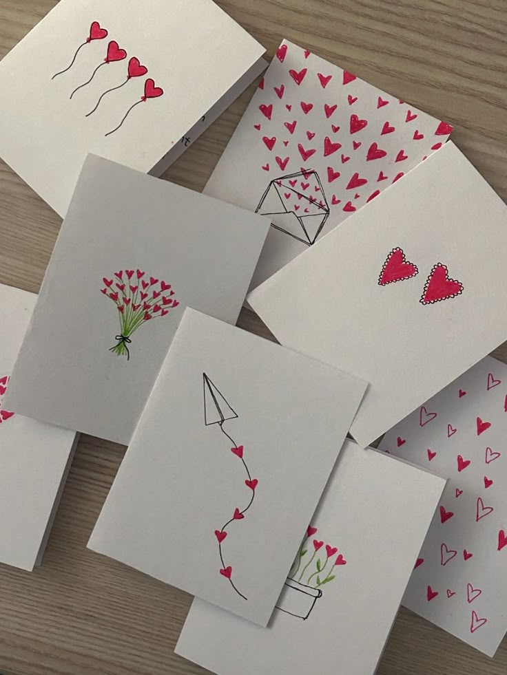 Doodle-Style Valentine Cards